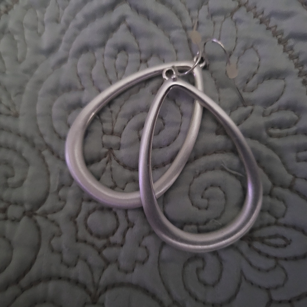 Matte Silver Earrings